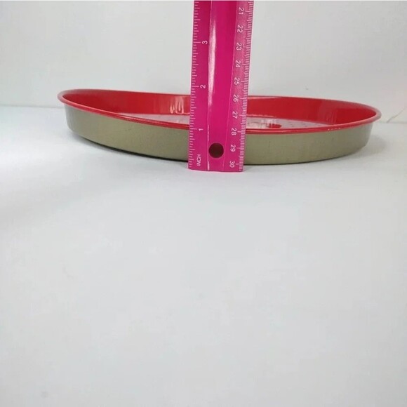 Santa Claus Tray Metal Circular Carousel Horse and White Puppy Christmas - Picture 13 of 13